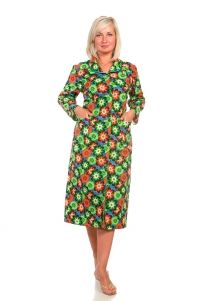 Халат на пуговицах фланель