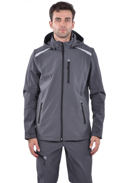 Костюм «КОС 854.1» софтшелл флис-мембрана серый